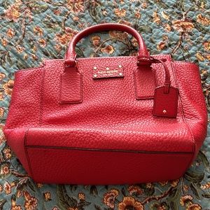 Red leather Kate Spade bag